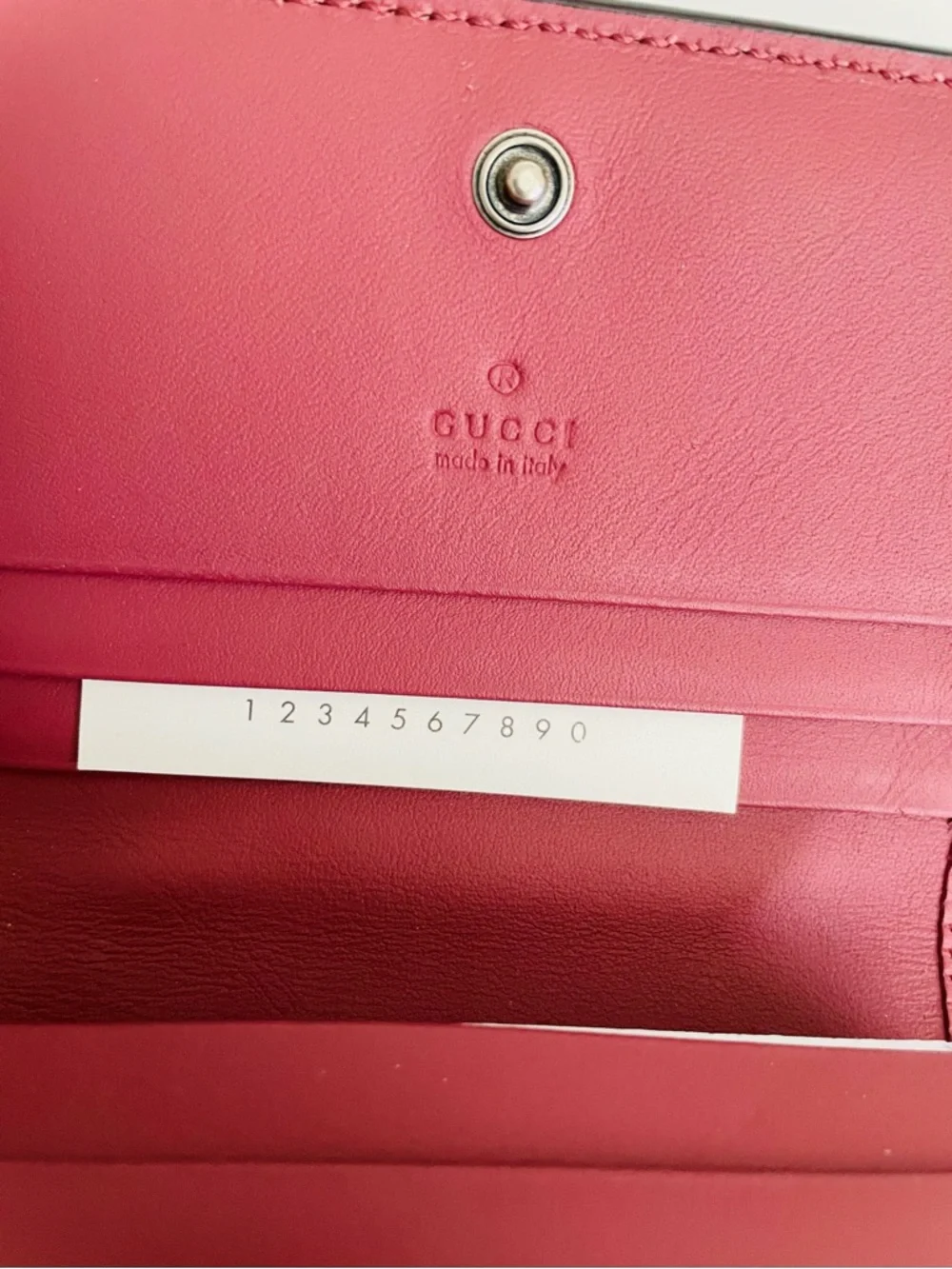 Gucci Beige GG Supreme Monogram Blooms Small Wallet with Pink Floral Print - Picture 8 of 12